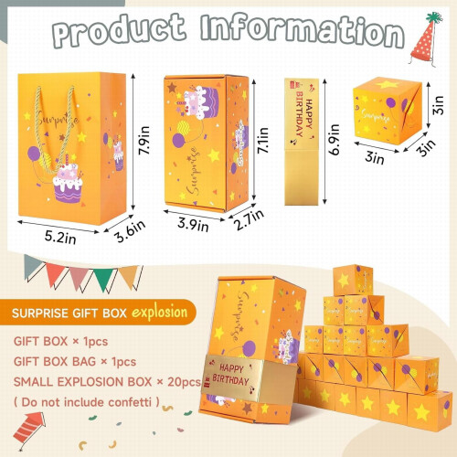 Boîte surprise pliable Giyblacko (1 pièce) 2