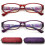 Reading Glasses for Women 2.5x Magnifier Blue Light Protection Spring Hinge Comfort with Case Red or Purple 1