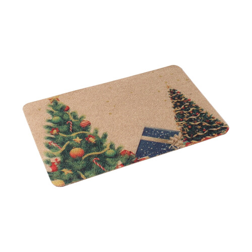 Ensemble de tapis antidérapants blancs 3 pièces avec décorations de Noël 1