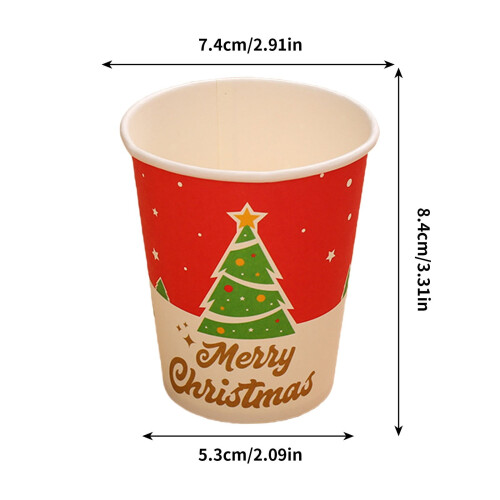Christmas Paper Cups for Hot Cold Drinks 16 Pack 2