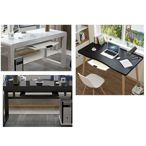 Under Desk Keyboard Tray with Clamp Mount, Ergonomic Adjustable Design, Tool Installation, SpaceSaving Sliding Tray 2