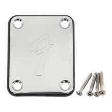 70S 4-Bolt Guitar Neck Plate Neckplate with Screws (Silver)