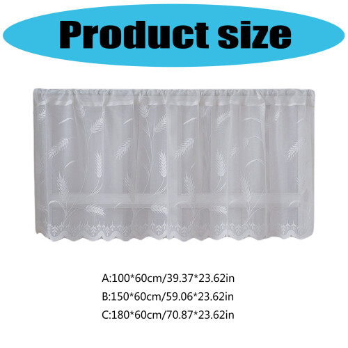 Rideaux blancs transparents respirants pour-Épis de blé 180 60cm 2