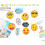 Set de 25 de magneți de frigider cu emoji 3D 3