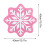 Tapete de banheiro com estampa de floco de neve, rosa e branco, 40x40 cm (15,7x15,7 polegadas) 2