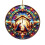 Akryl julkrubba hänge ornament 8cm 2