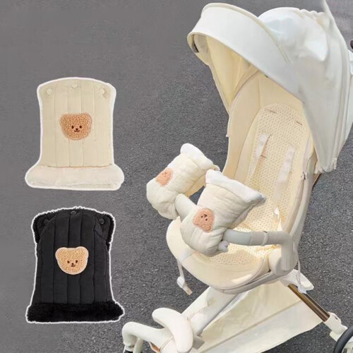 Quick Attachment Infant Strollers Hand Cover Warm-Black 2