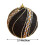 Christmas tree hanging ball ornaments black irregular 6 pcs 3