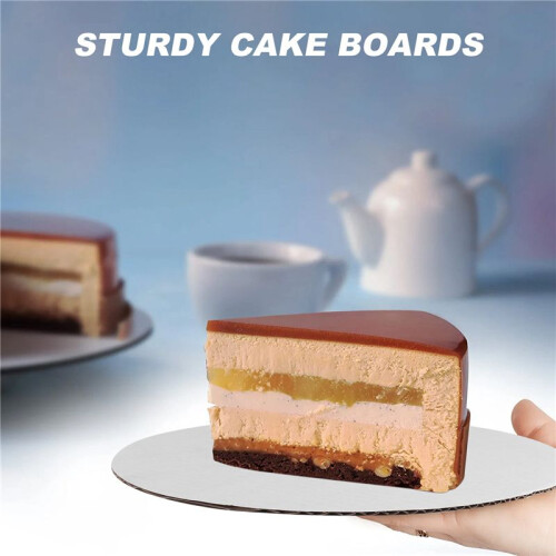 White Cake Boards Round 25 Pack - 10 Inch Cardboard Cake Rounds Circles Disposable Cake Platter Board Base Tray 2