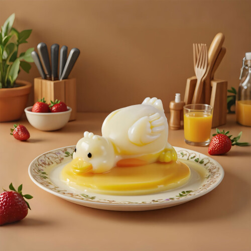 Wiederverwendbare Silikon-Entenform für kreative Desserts, 1