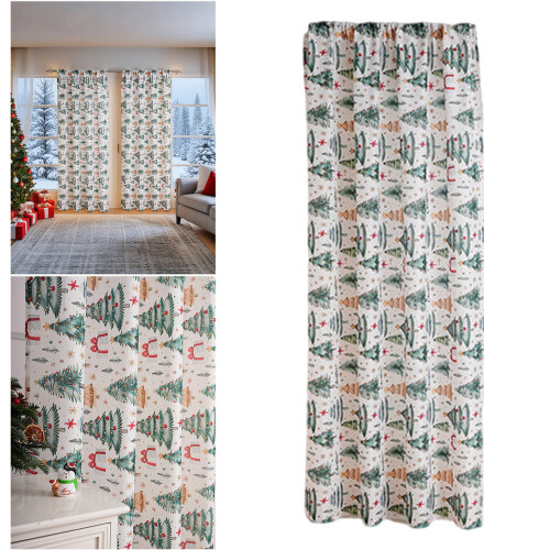 Rideaux occultants en Polyester,-Sapin de Noël 140 220 par pièce 1