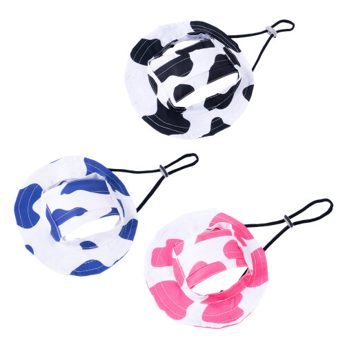 Pet Sun Protective Hat Adjustable Tie Wide Brimmed Design- S 1