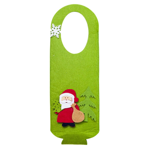 Julegavepose til vin - Filt og non-woven, 40 cm 1