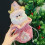 Pink Christmas Figurine Bag with Sequined Hat 4