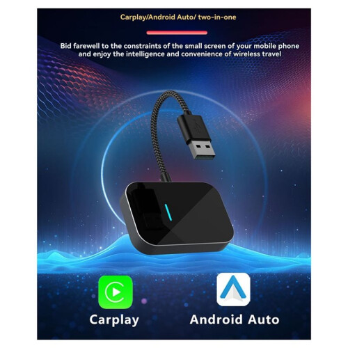 2 In 1  Adattatore Cablato per Auto CarPlay  per Android Auto Box per Autoradio Stereo Originale 2