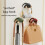 Adhesive Purse Hanger No Drill Wall Mounted Bag Hook with Curved Arch Protection Rustproof Red 2