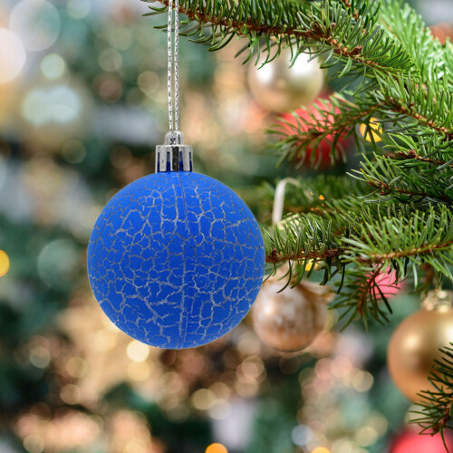 Christmas Ball Baubles Blue 8 cm 6 pcs 1