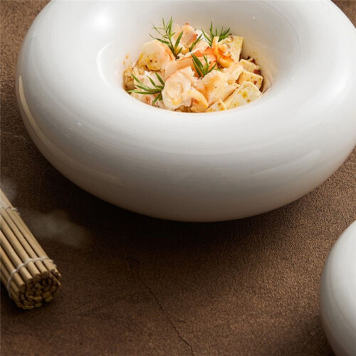 White Tableware Thermal Insulation Plate Special Cold Dishes Personalized Dishes Plates Household Ceramic Tableware 2