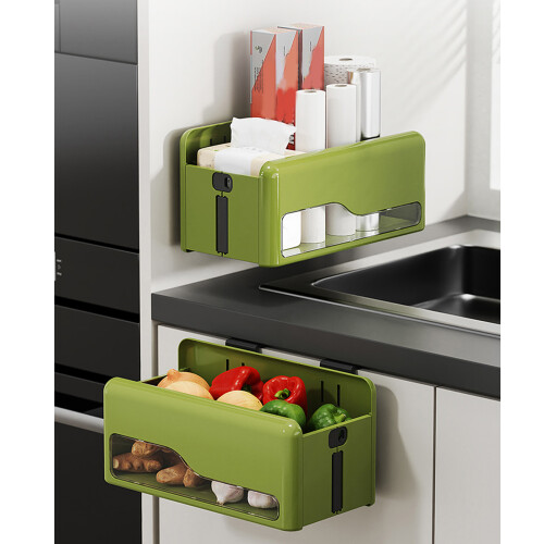 Organiseur de bureau mural, support de rangement pliable-Rouge 2