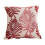 Palmebladspudebetræk, rød polyester, 45x45 cm 2