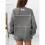 Women Long Sleeve Sweathirts Pullover Tops Gray XL 4