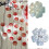 50Pcs 14mm Clear Glass Beads with Hole Flower-Sky blue gradient 2