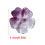 50Pcs 14mm Clear Glass Beads with Hole Flower-Sky blue gradient 3