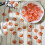 50Pcs 14mm Clear Glass Beads with Hole Flower-Sky blue gradient 4