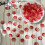 50Pcs 14mm Clear Glass Beads with Hole Flower-Sky blue gradient 6