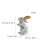 Rabbit Figurine Resin Easter Ornament with Flower Pattern 2