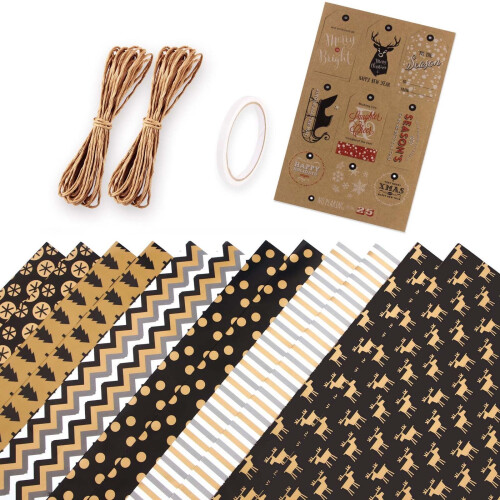 Christmas wrapping paper 20x38 inch mini roll 1