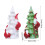 Festives LED éclairé Santa escalade arbre résine Figurine-Vert 4