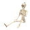 Menneskeskeletfigur ABS stående siddeplads 39x9,5 cm 3