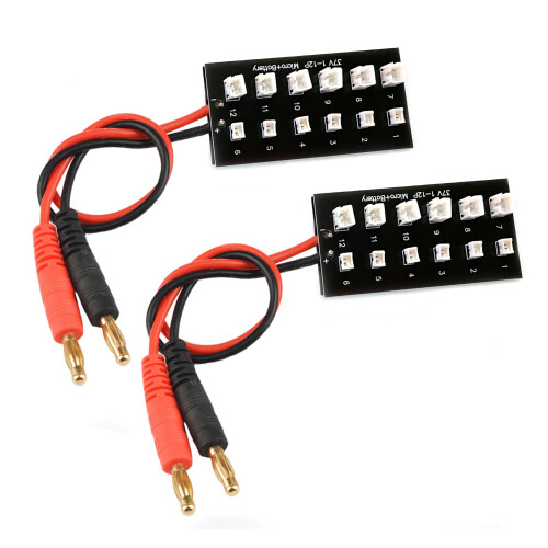 Parallel Charging Board 1S Lipo Battery Fast MultiBattery Adapter with JSTPH 2.0 Ports for RC Drones