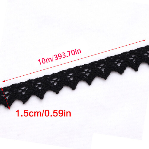 Multipurpose Cotton Lace Edging 1.5Inch Width for-White 1