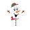 Magnetische koelkaststicker met kerstsneeuwpop 2
