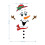 Magnetische koelkaststicker met kerstsneeuwpop 3
