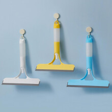 3in1 Double Sided Window Cleaner with Refillable Spray and Soft TPR Glass Wiper for Car Mirrors