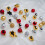 Christmas ornaments red hexagonal star 33 pcs 5