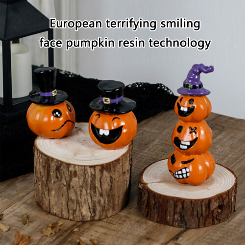 Halloween Resins Pumpkin with Smiling Grin-Smiling Pumpkin 1