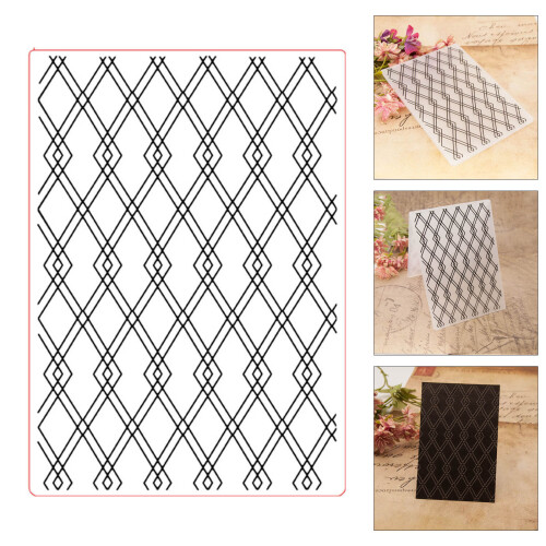 Grid Background Embossing Folder Plastic Embossing Template 1