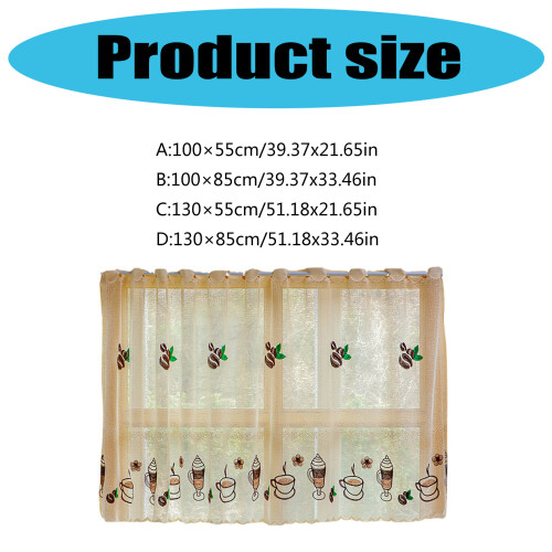 Coffee Shop Curtain Durable Polyester Fabric Short-100 85 2