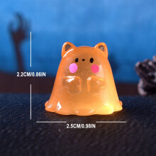 Glow-in-Dark Halloween Ghost Statues Piggy Bunny Frog 3pcs