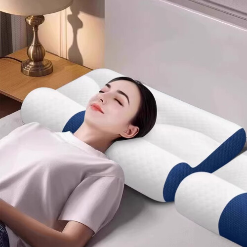 Adjustable Cervical Cushions Pillow Travel Friendly-Blue 1