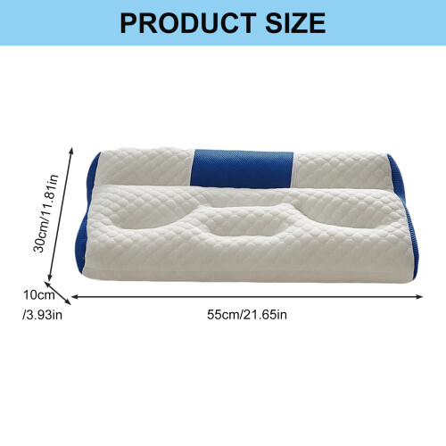Adjustable Cervical Cushions Pillow Travel Friendly-Blue 2