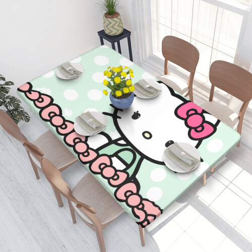 Hello Kitty cartoon tablecloth washable 140x220 cm