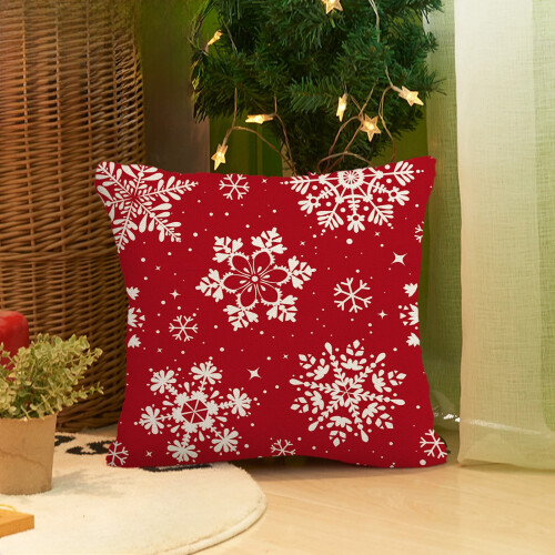 Rött Polyester Julörngott 45x45cm