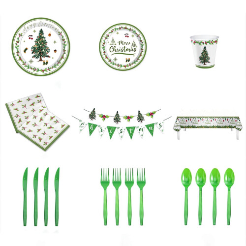 Julfestservisset papper 9 delar