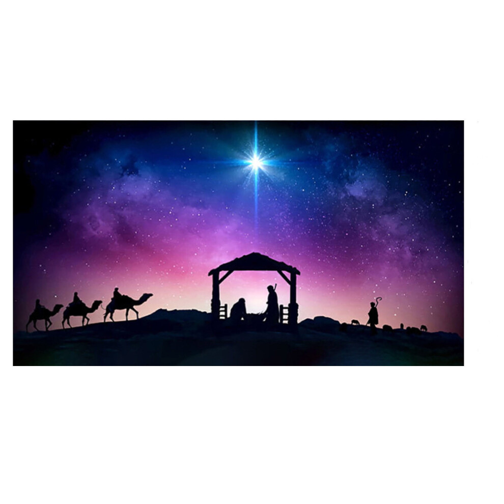 Christmas Nativity Garage Door Banner 7X16 Ft Fabric 9107258231284