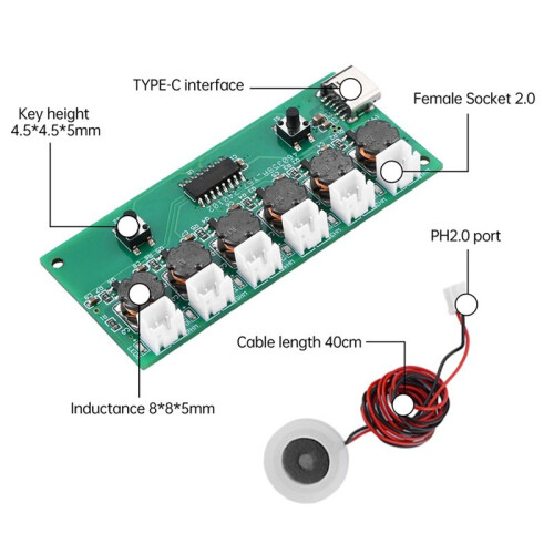 2X Type-C USB  Humidifier DIY Kits Mist Maker and Driver Circuit Board 6 Fogger Atomization Film Atomizer Sheet(A) 1